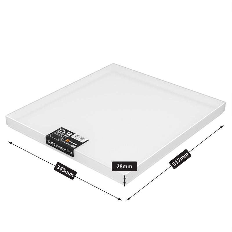 12x12" Scrapbook Paper Storage Box, Clear (4-pack)