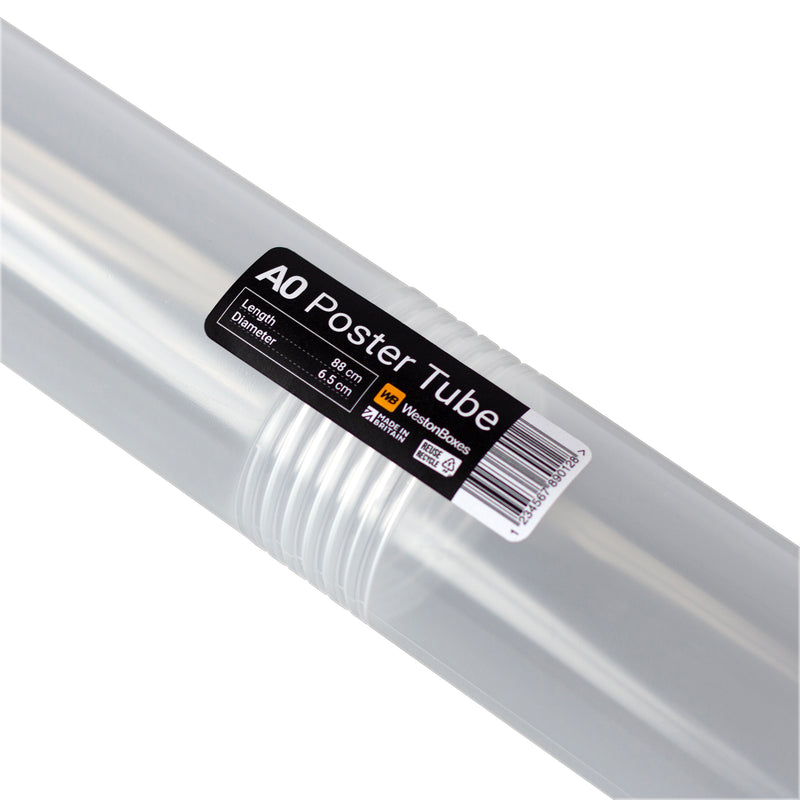 WestonBoxes A0 poster tube for documents and prints 88cm x 6.5cm diameter