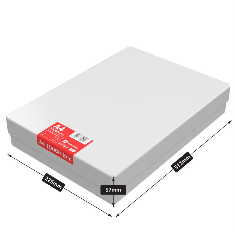 A4 TOUGH Box, Heavy Duty, Impact Resistant Plastic Storage Box