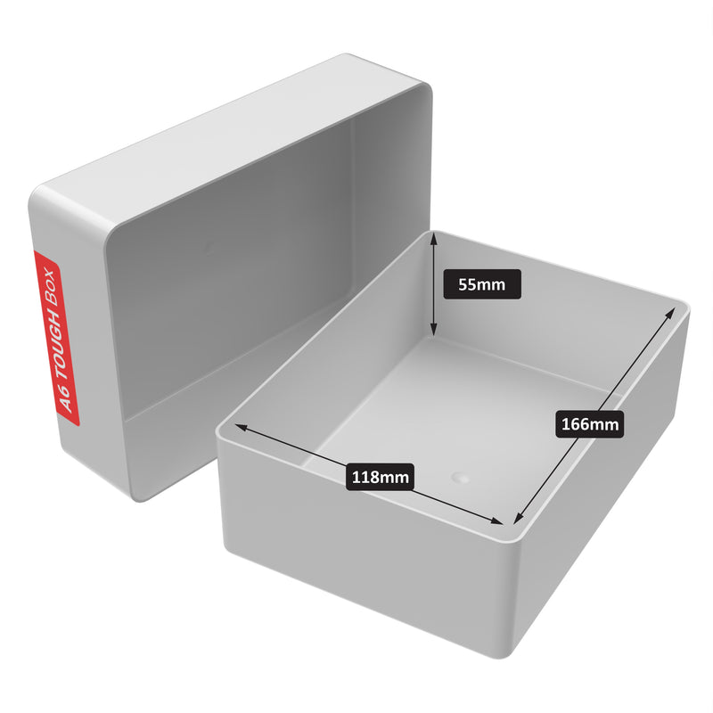 A6 TOUGH Box, Heavy Duty, Impact Resistant Plastic Storage Box