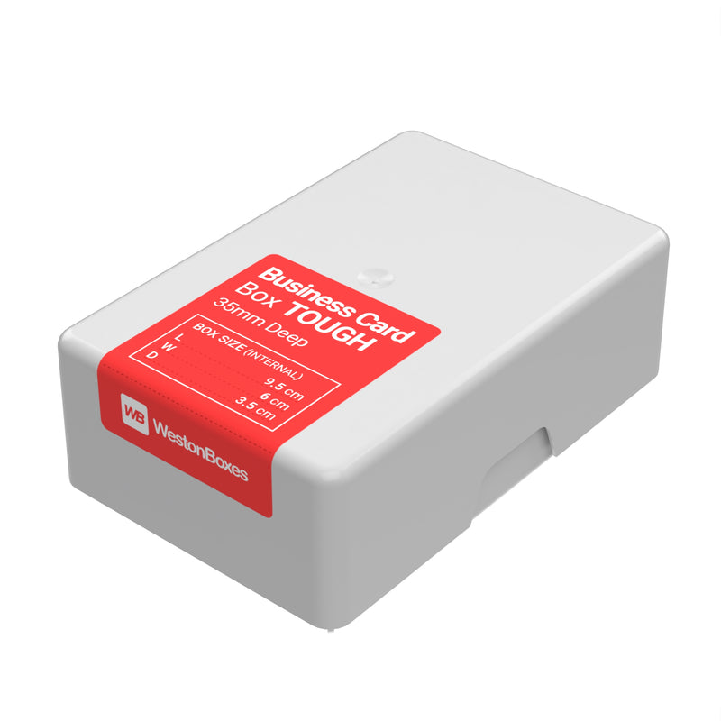 35mm Business Card Box TOUGH, Heavy Duty, Impact Resistant Plastic Storage Box