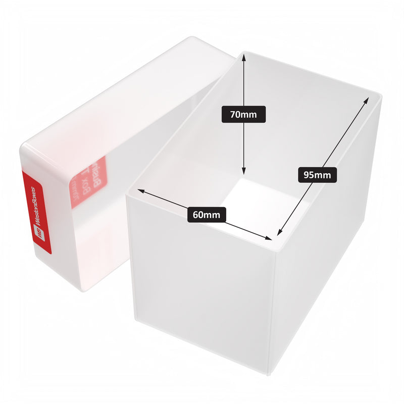 Boîte pour cartes de visite robuste et robuste de 70 mm.