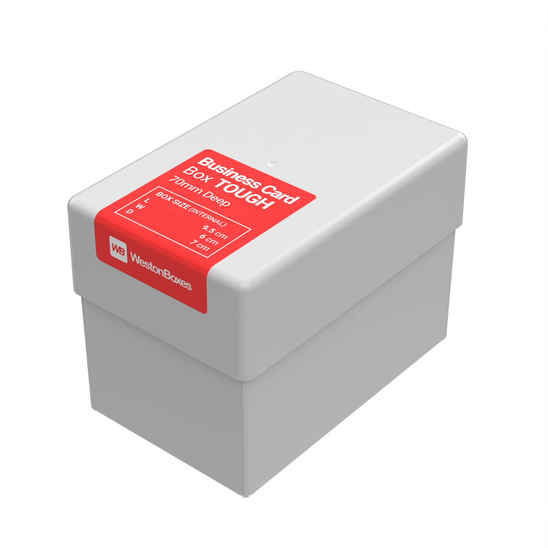 70mm Business Card Box TOUGH, Heavy Duty, Impact Resistant Plastic Storage Box