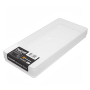 transparent plastic peel off sticker storage box with drop on lid