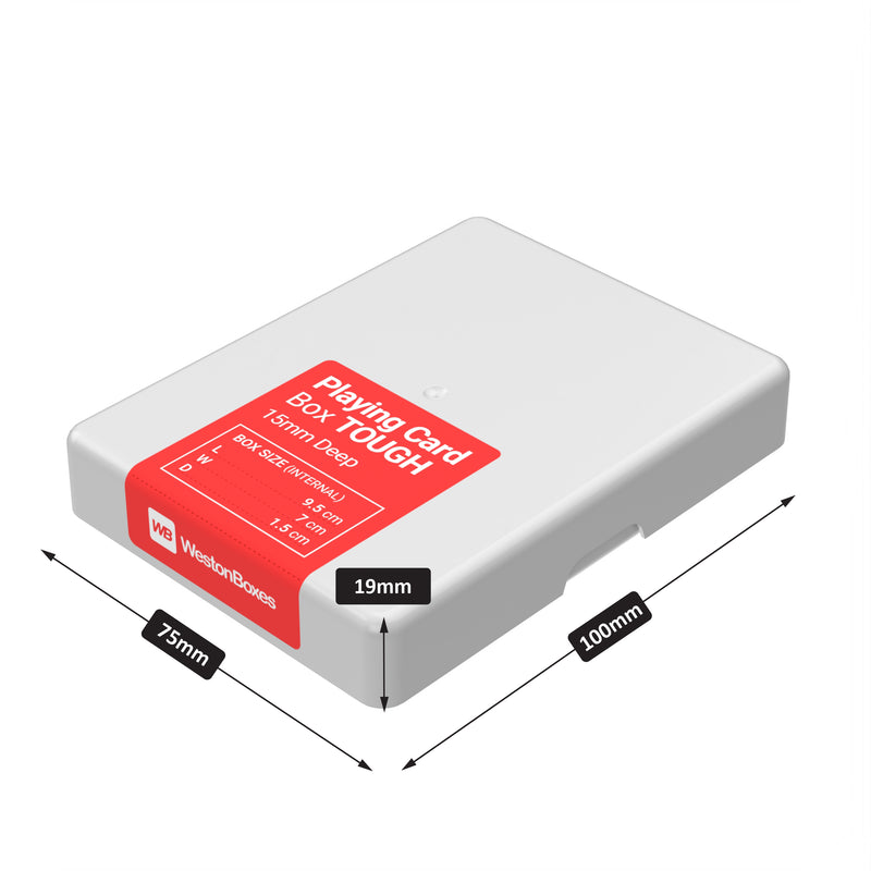 Playing Card Box TOUGH, Heavy Duty, Impact Resistant Plastic Storage Box