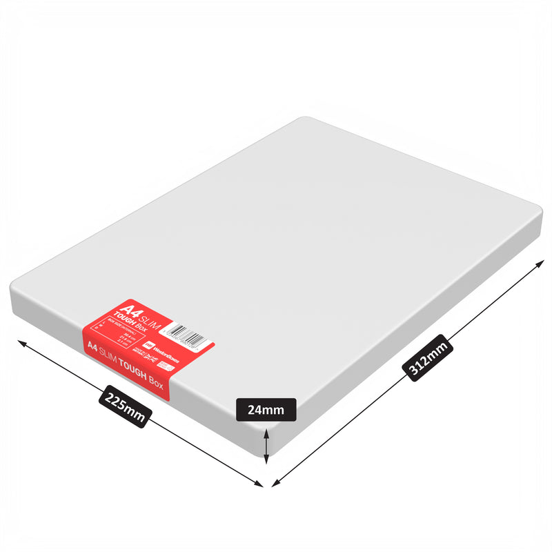 A4 Slim TOUGH Box, Heavy Duty, Impact Resistant Plastic Storage Box