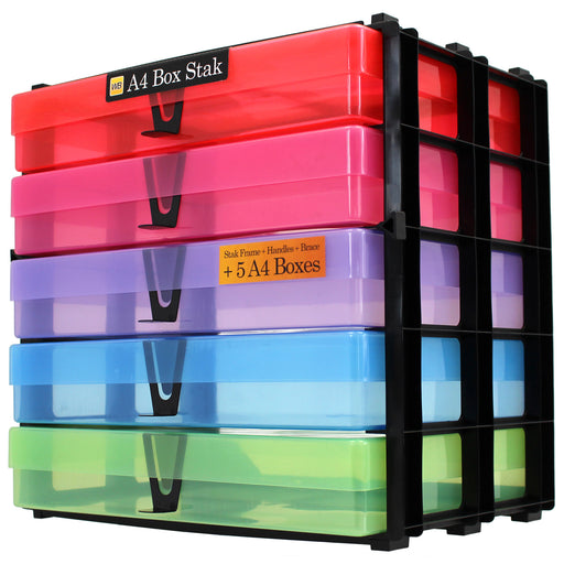 WestonBoxes Craft Storage Box Stak Stack Unit For A4 Paper Storage Boxes