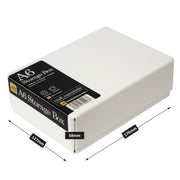 westonboxes a6 paper storage boxes white, White / Opaque