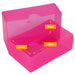 Pink / Transparent, WestonBoxes 35mm Deep Business Card Box Holds up to 125 Business Cards