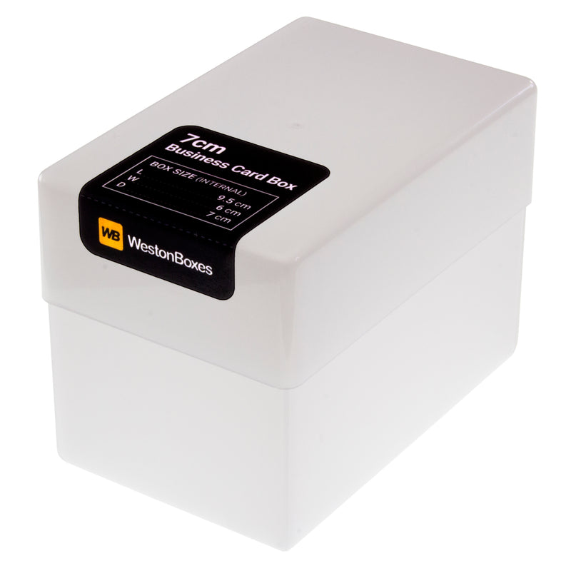 White Business Card Storage Box