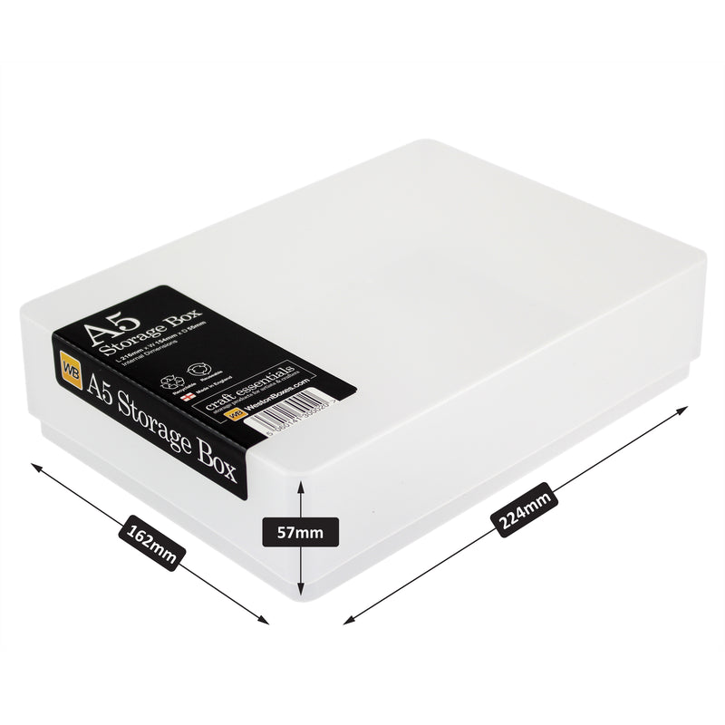 Clear / Transparent, westonboxes a5 paper plastic storage box