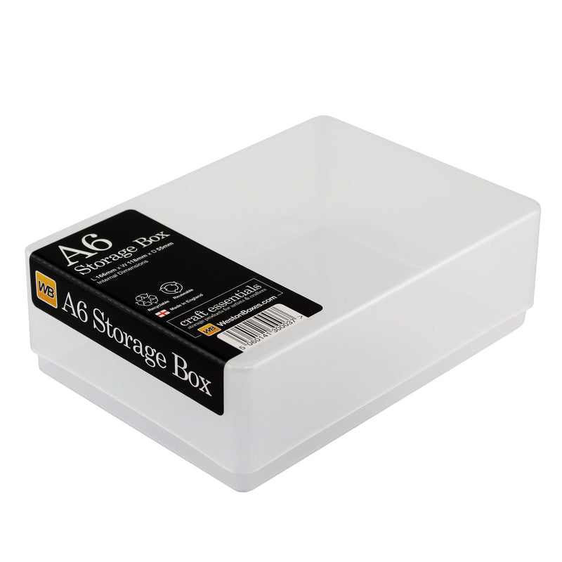 WestonBoxes A6 Plastic Storage Box, A6