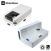 White/Opaque, WestonBoxes Pen and Pencil Box internal and external Dimensions