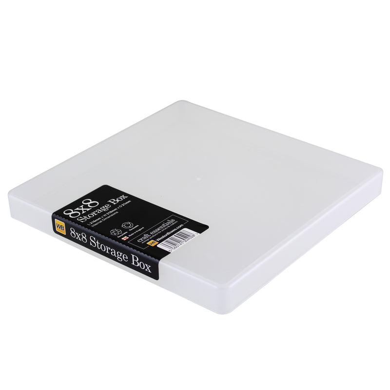 WestonBoxes 8x8 Plastic Storage Box, 8x8