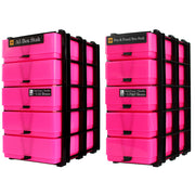 Neon Pink/Opaque, WestonBoxes 2 Stak pack side by side
