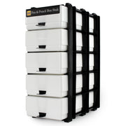 WestonBoxes pen and pencil storage box stacking unit for arts and crafts supplies white opaque tough impact resistant